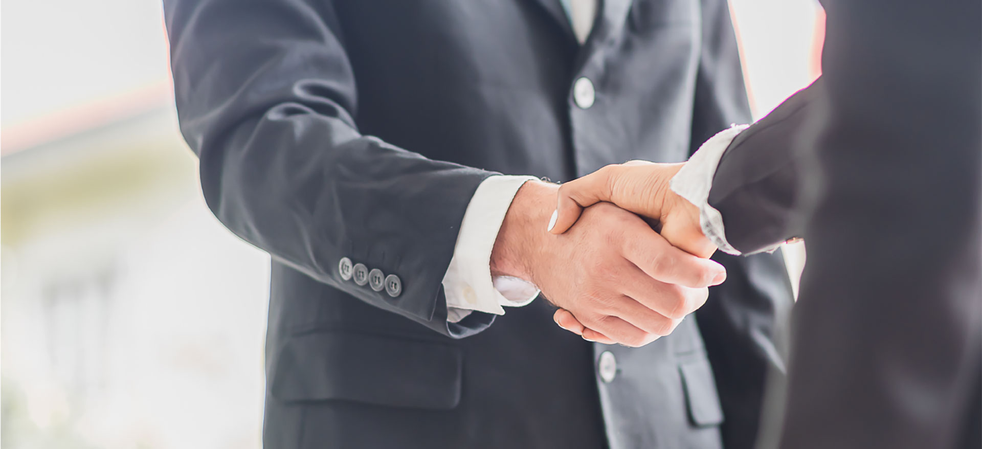 Business partners shaking hands